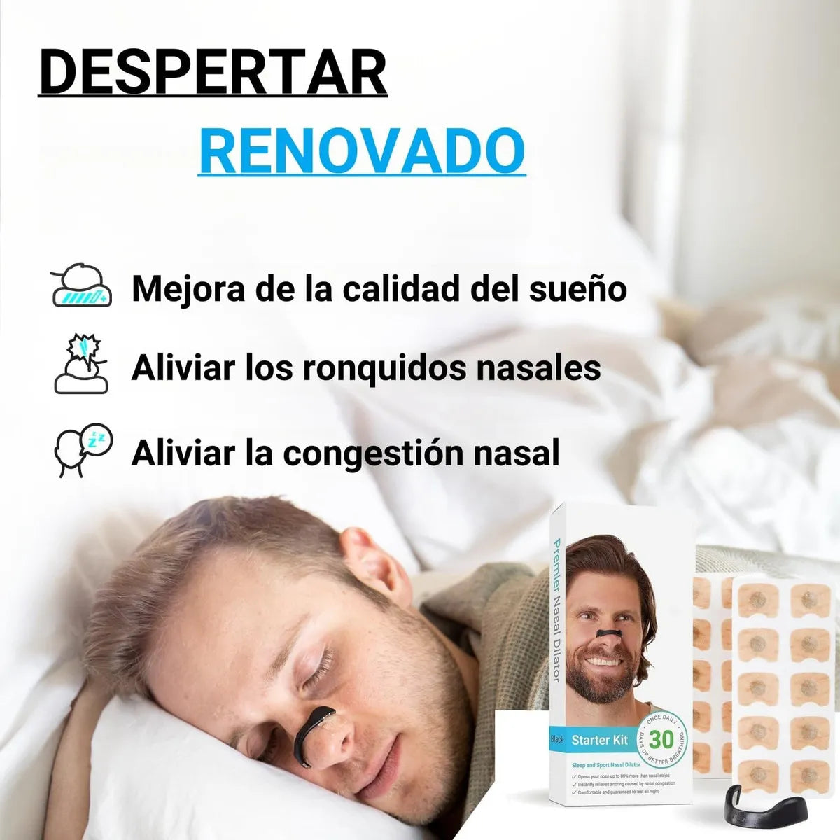 BreatheSleep™ – Parche Nasal para Respirar Mejor