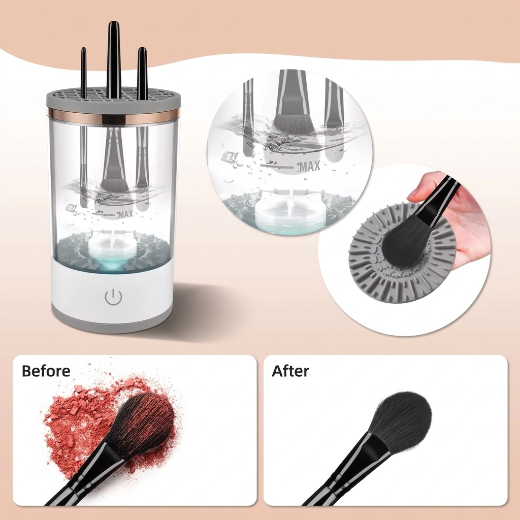 Limpiador de brochas eléctrico para maquillaje — PuntoClickPY Paraguay